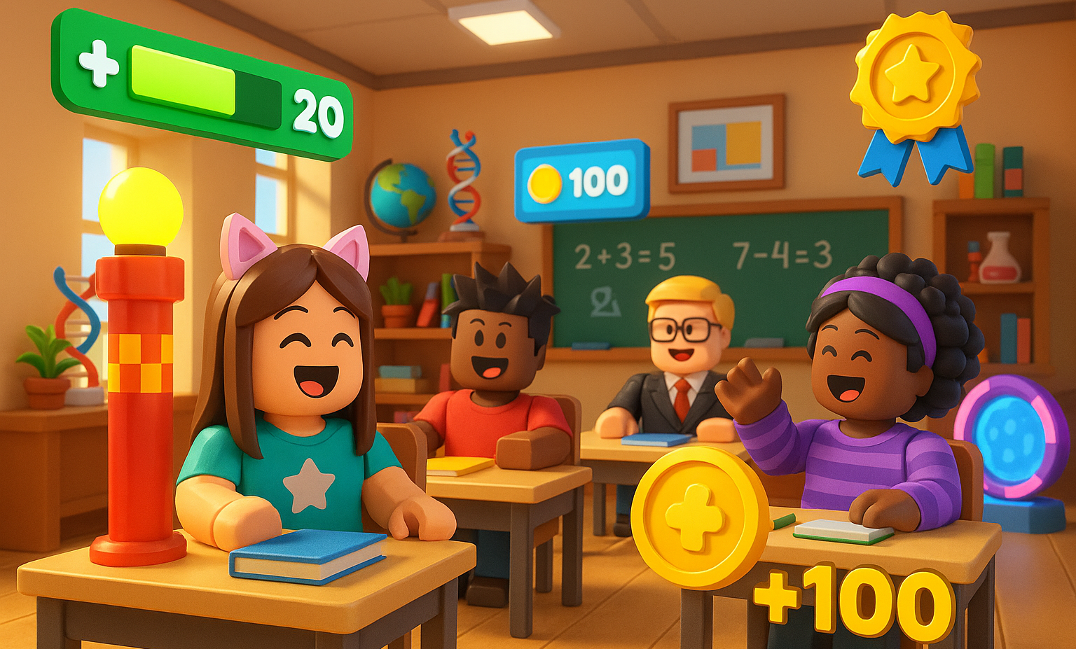 Roblox gamified education in classroom